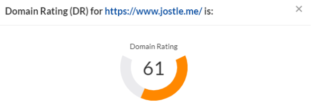Jostle’s domain rating