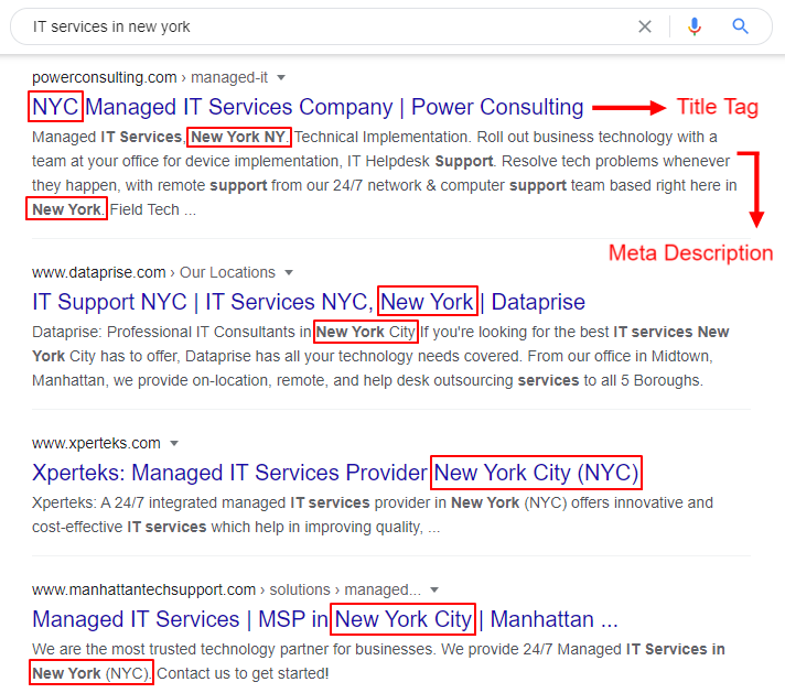 top search results for IT services in New York