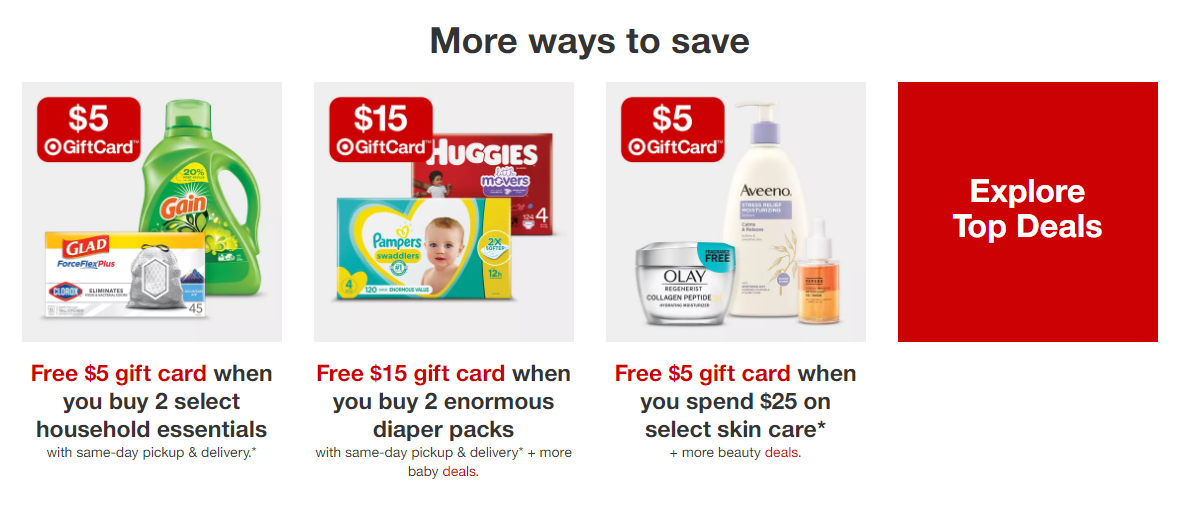 Target’s engaging home page design 