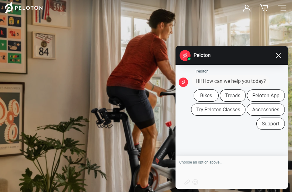 Peloton’s chatbot 