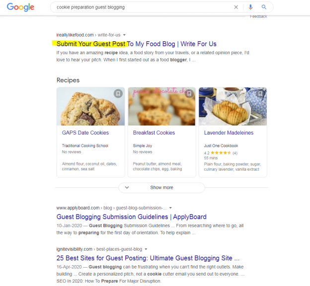Google-screenshot-for-searching-guest-posting-opportunities-to-improve-your-off-page-SEO