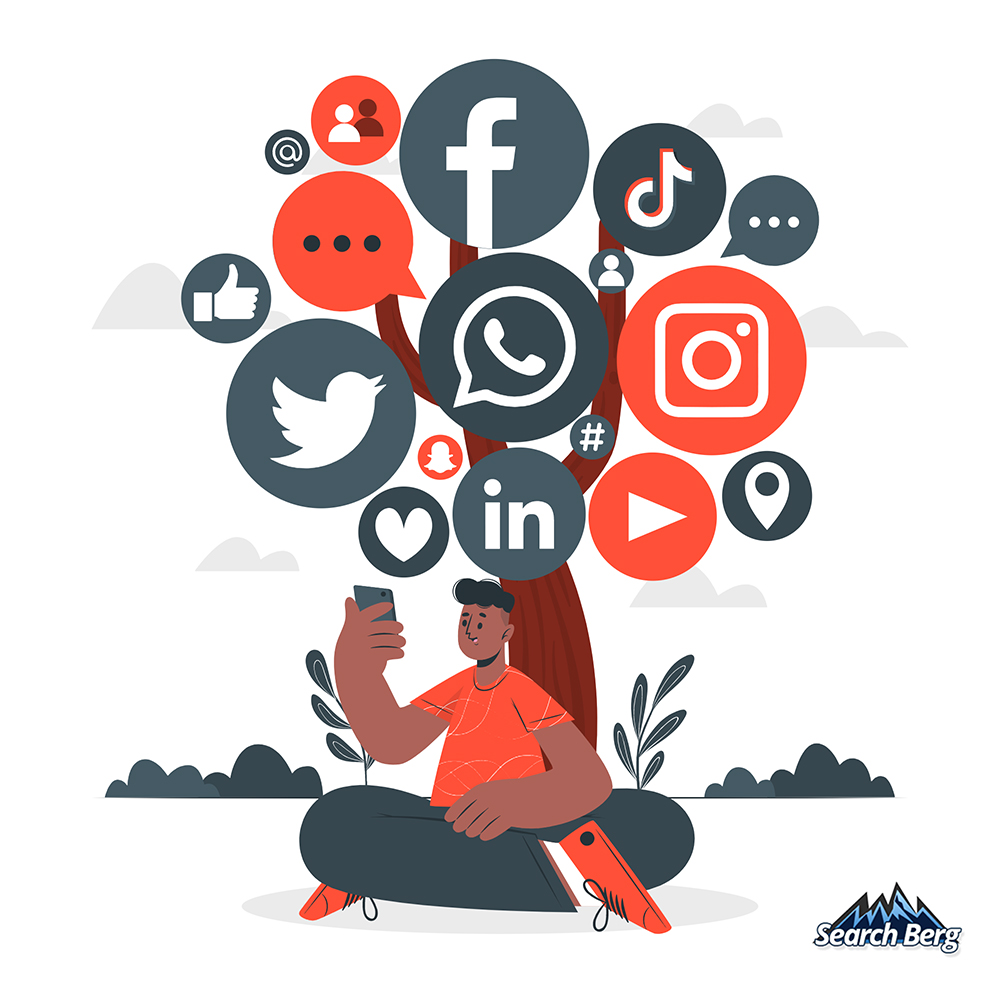 An image of social media platforms Instagram, Facebook, and Twitter