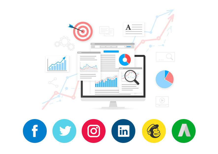 different metrics related to different social platforms.