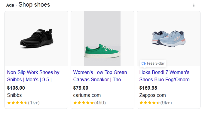 product listing ad example