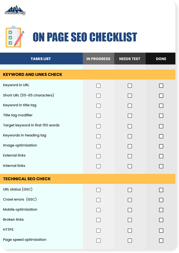 On-page SEO checklist