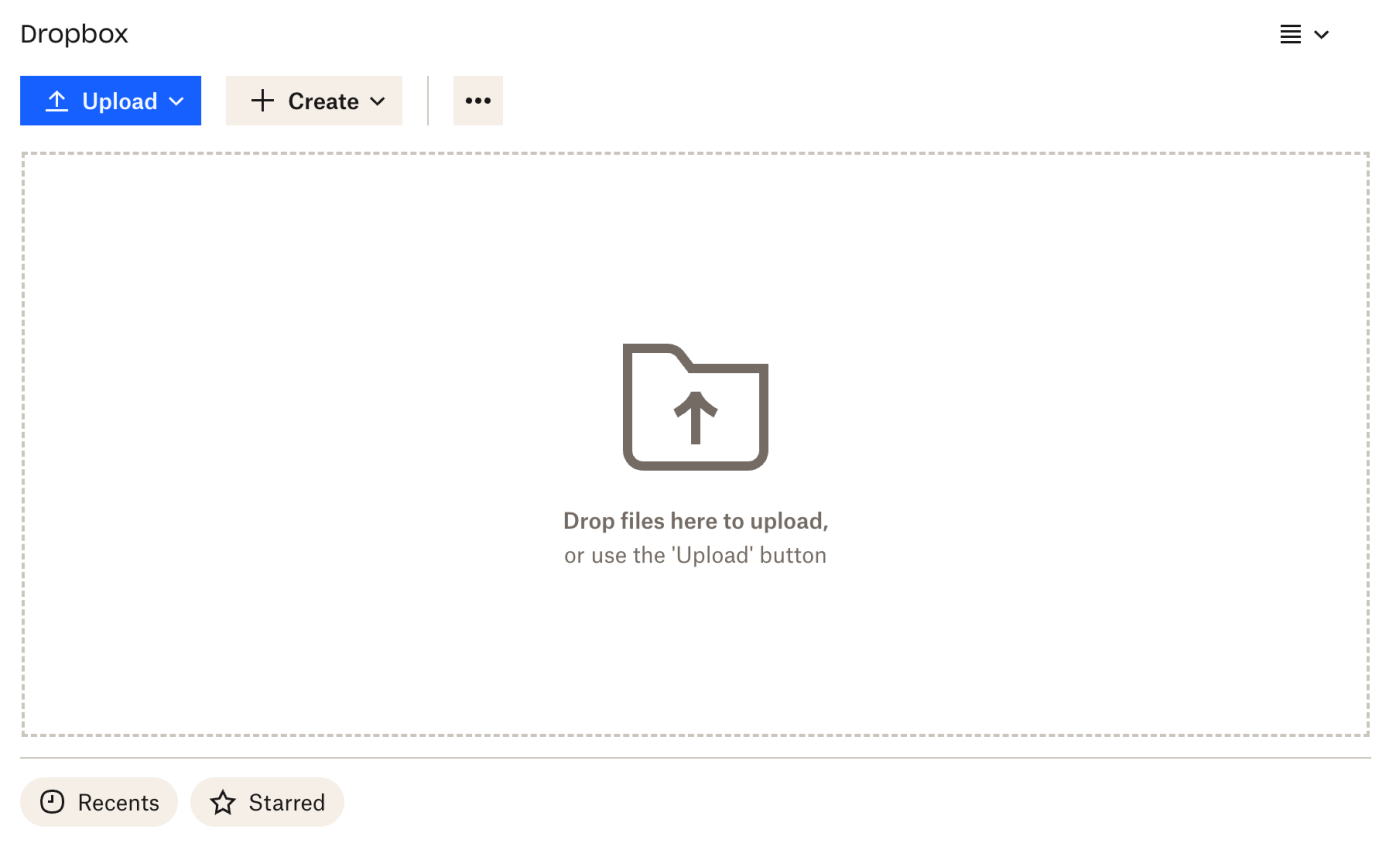 micro-animations on the dropbox website