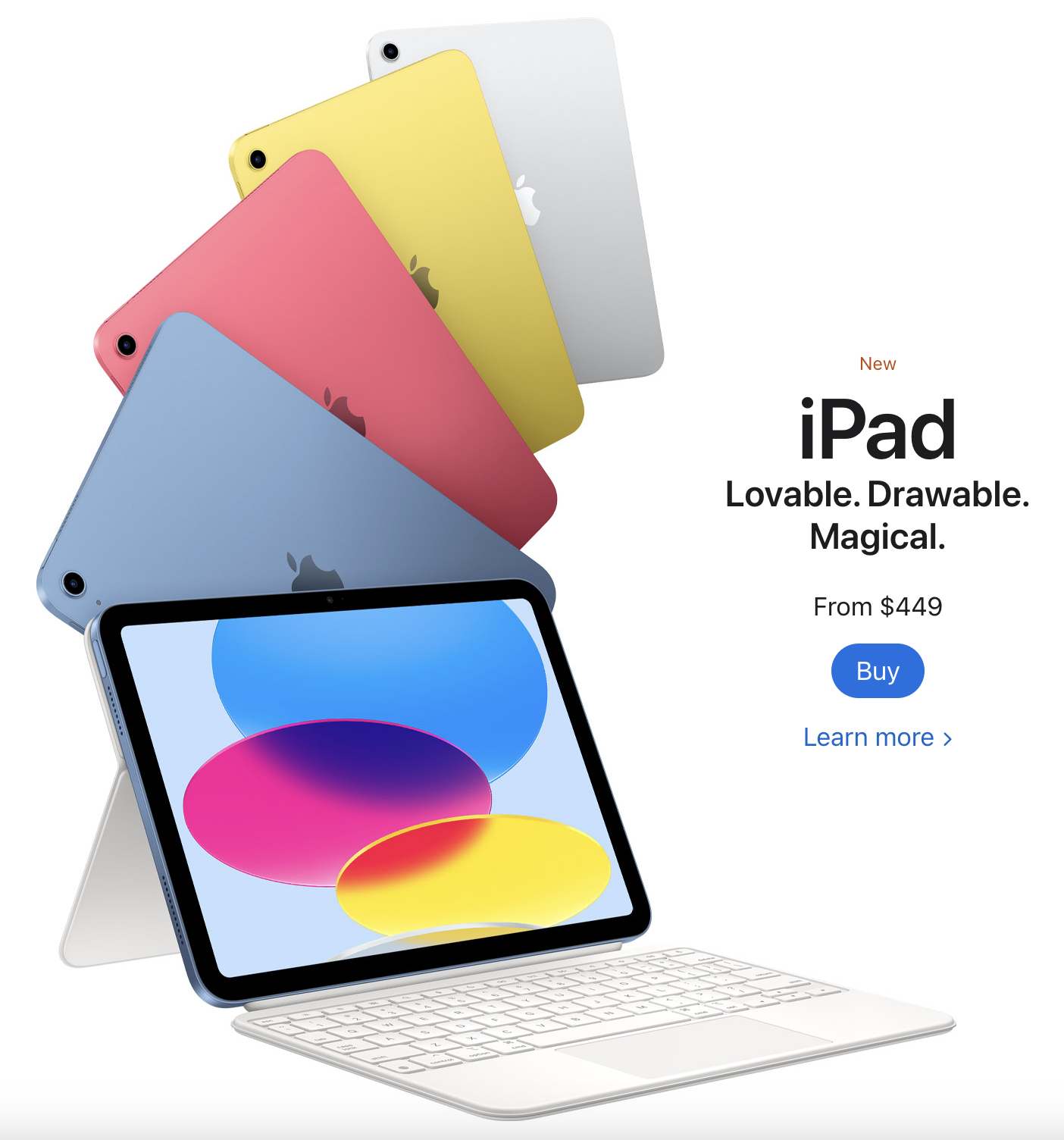 concise content on apple’s landing page