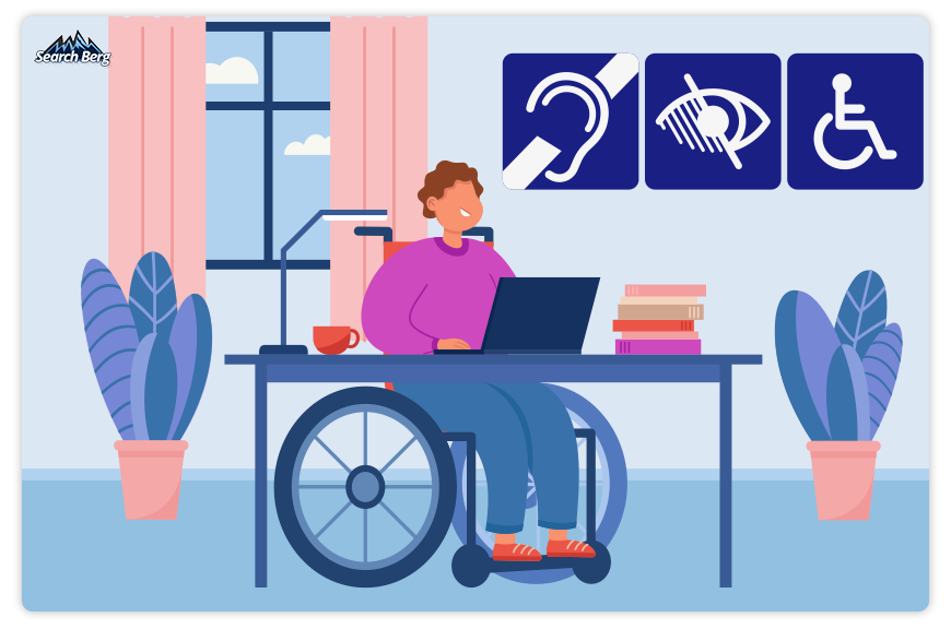 custom illustration portraying web design for accessibility