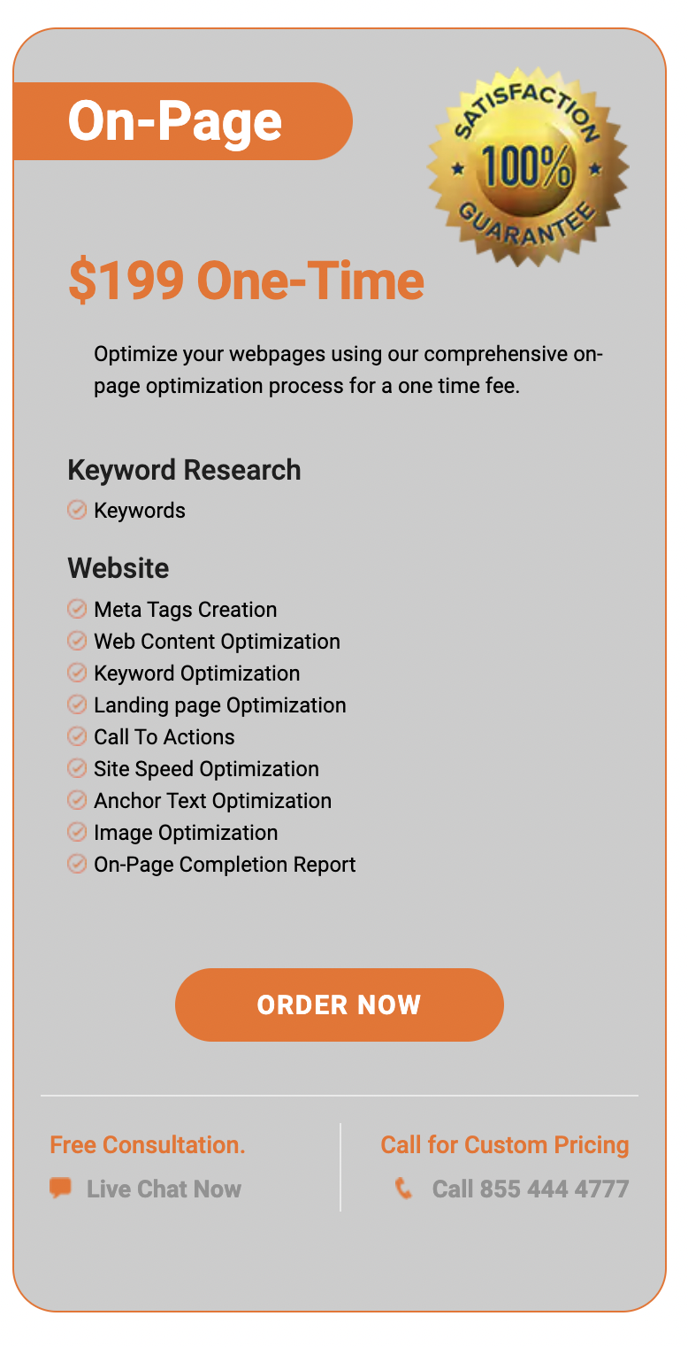 Search Berg's On-Page Package