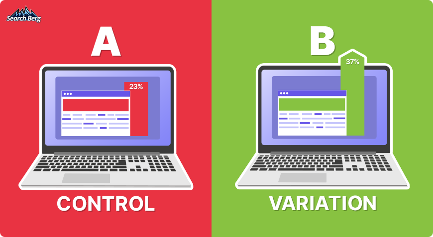 a concept illustration of A/B testing