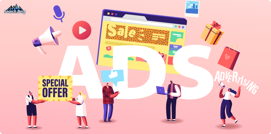 a concept illustration of a PPC ads