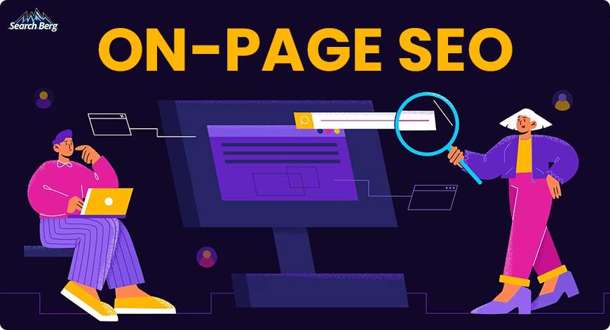 a concept illustration of an SEO specialist working on an on-page SEO plan