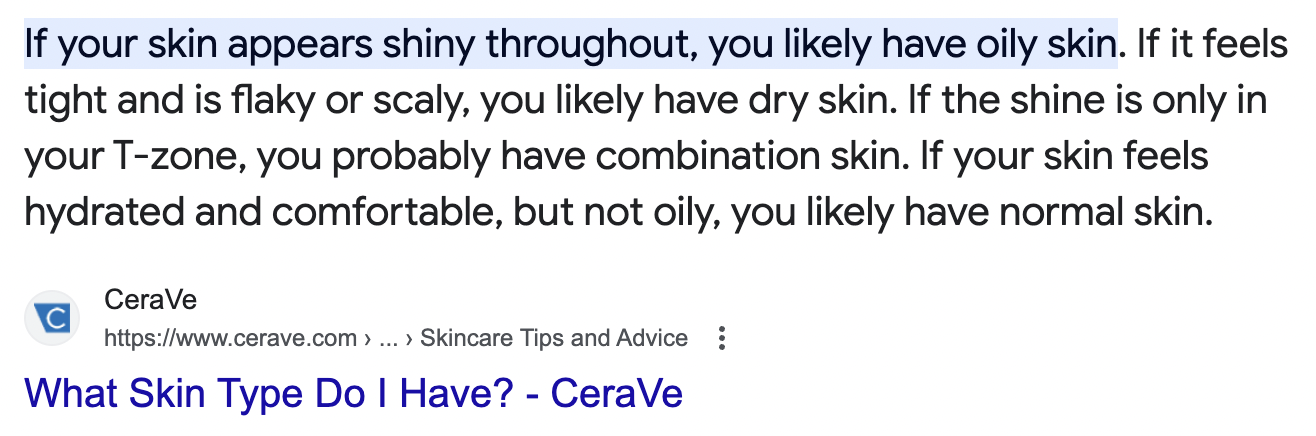 title and meta description for a skin type quiz
