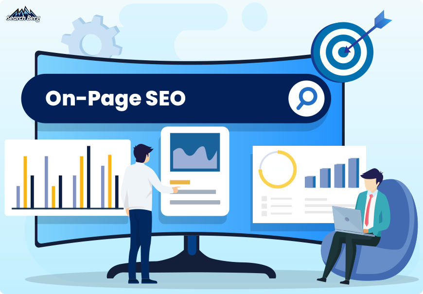 a concept illustration of on-page SEO