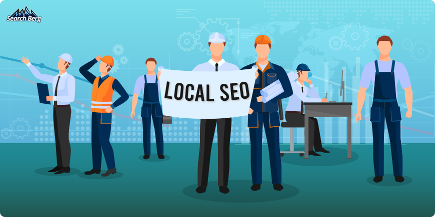 contractors reviewing a local SEO guide
