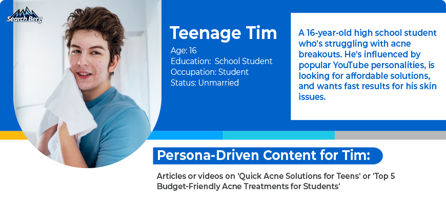 examples of a teenage audience persona 