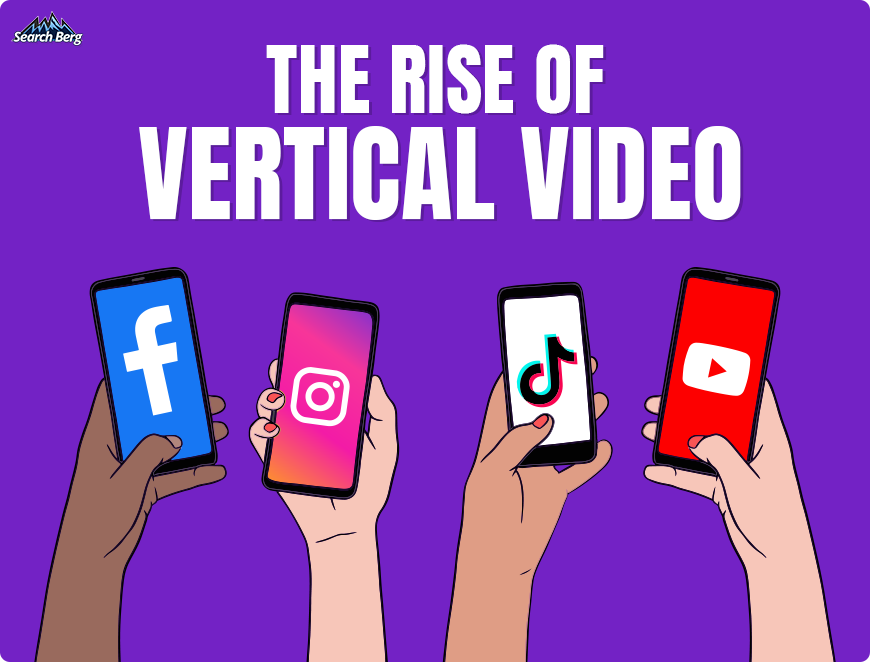 Custom illustration of videos on four social media platforms, Facebook, Instagram, TikTok, YouTube