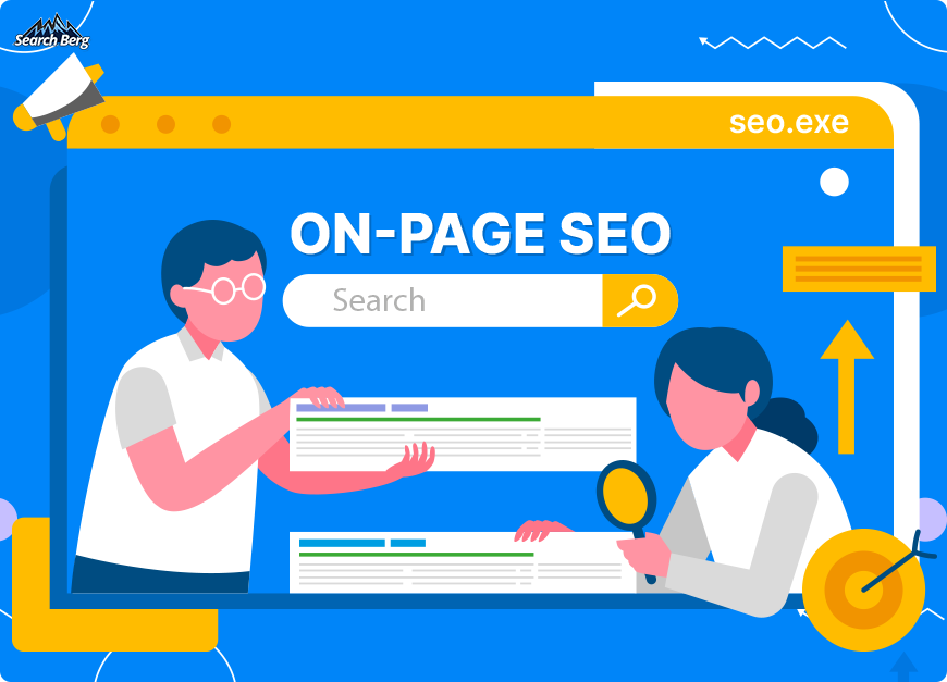 a webpage that says on-page SEO