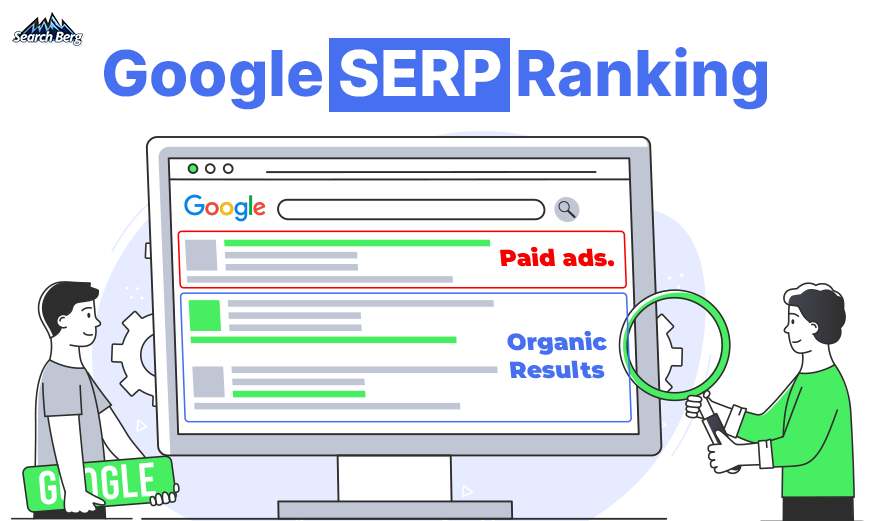 An illustration displaying SERP result breakdowns.