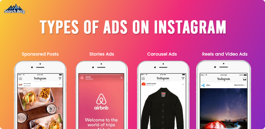 Different types of ads on Instagram