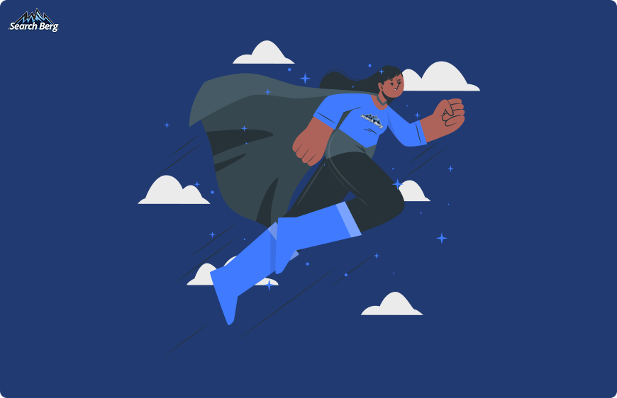 Search Berg's SEO superhero