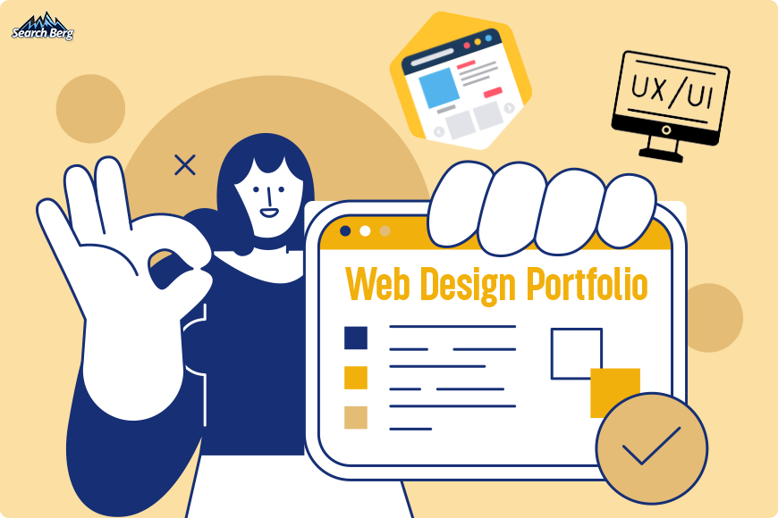 a web consulting and design professional showcasing their portfolio