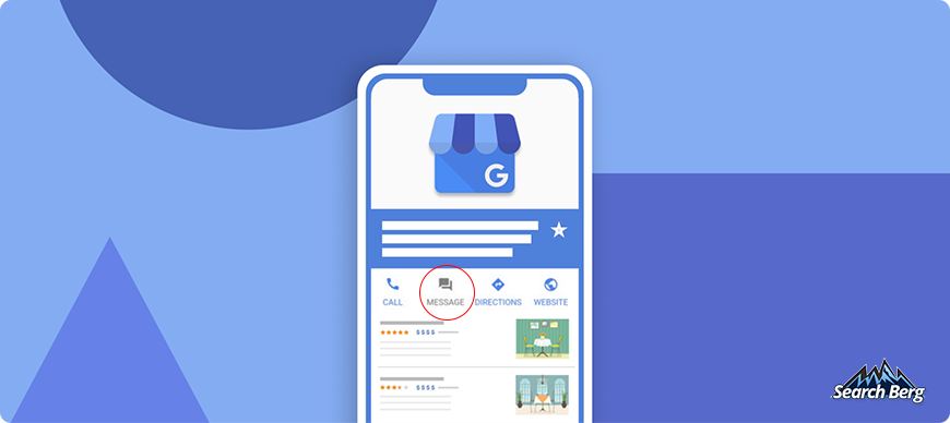 An illustration of Google's Business Profile Chat Feature