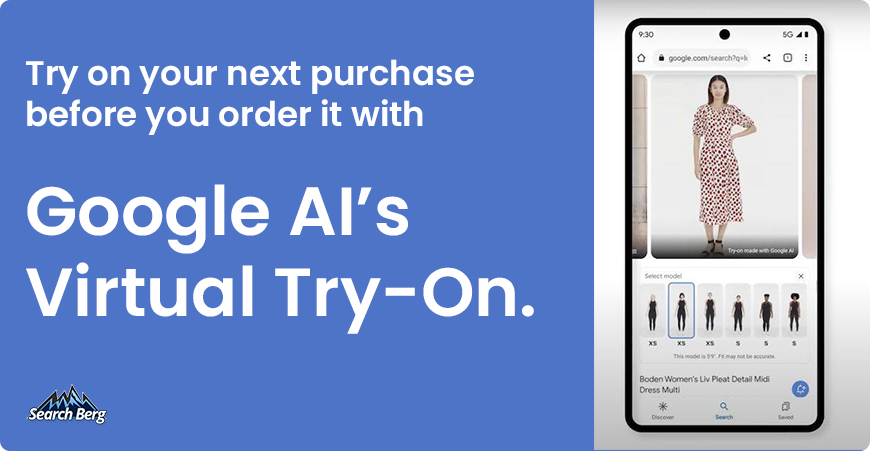 A graphic about virtual, AI try-ons.