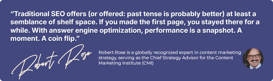 Robert rose quote 