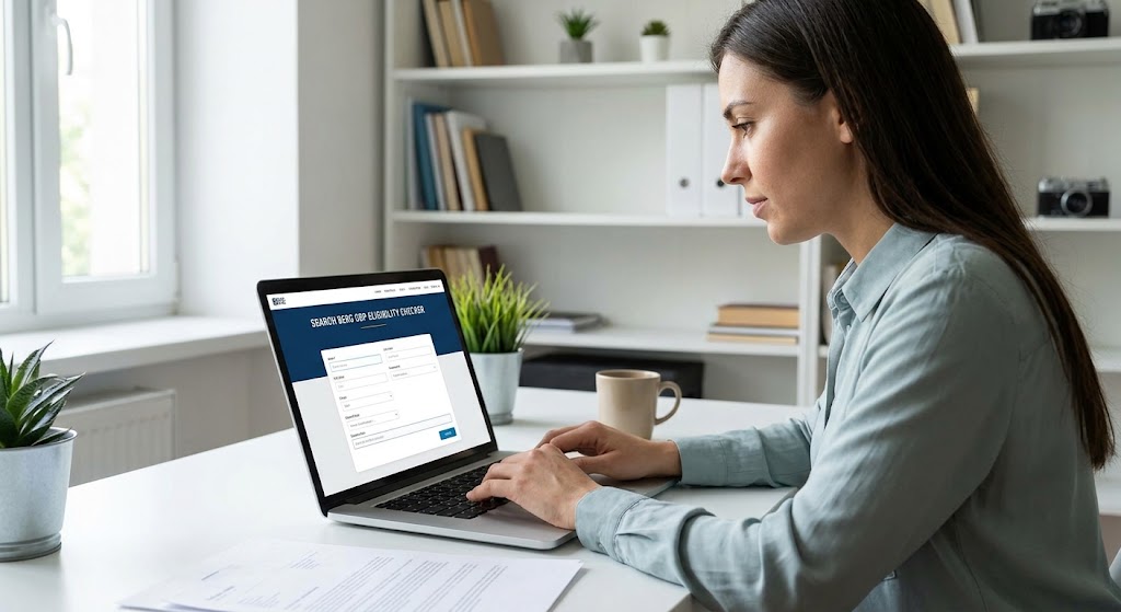 Business owner using a Google Business Profile eligibility checker tool