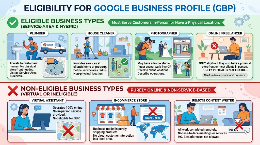 âąExamples of home-based business types and their Google Business Profile eligibility