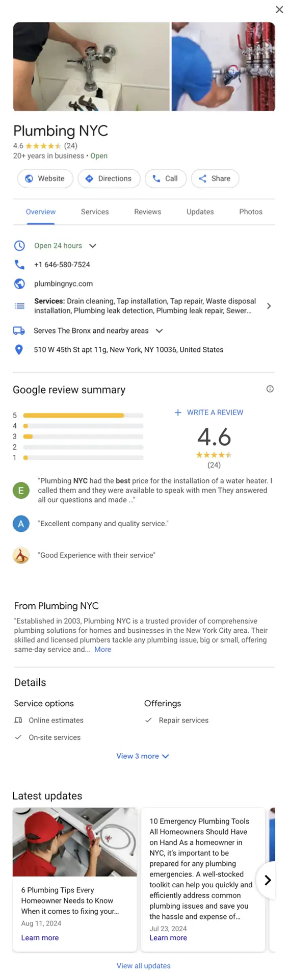 plumbing NYC